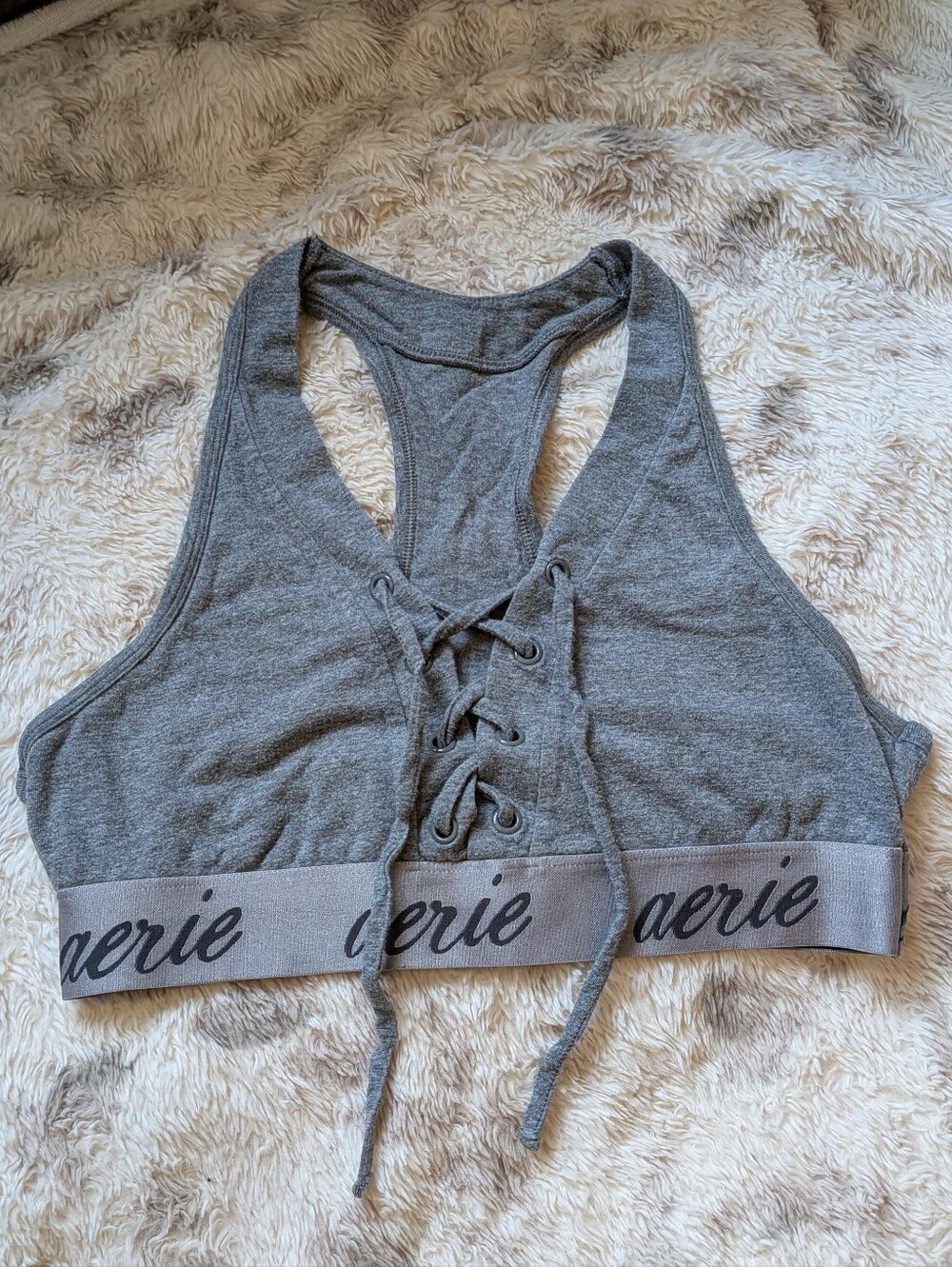 Aerie | Grey Racerback Bralette/Top | Medium